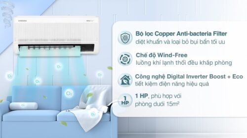 Máy lạnh Samsung Wind-Free Inverter 1 HP AR10CYFAAWKNSV