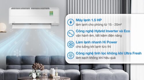 Máy lạnh Toshiba Inverter 1.5 HP RAS-H13Z2KCVG-V