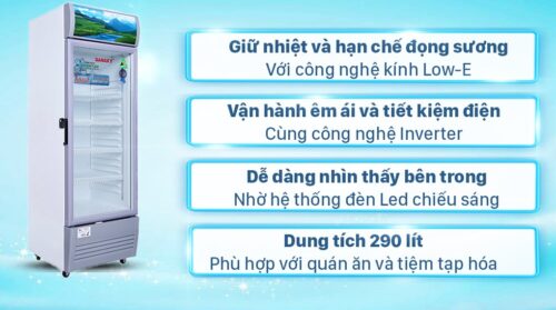 Tủ mát Sanaky Inverter 290 lít VH358K3L