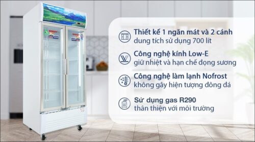 Tủ mát Sanaky 700 lít VH8009HP