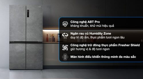 Tủ lạnh Aqua Inverter 660 lít Multi Door AQR-M727XA(GS)U1