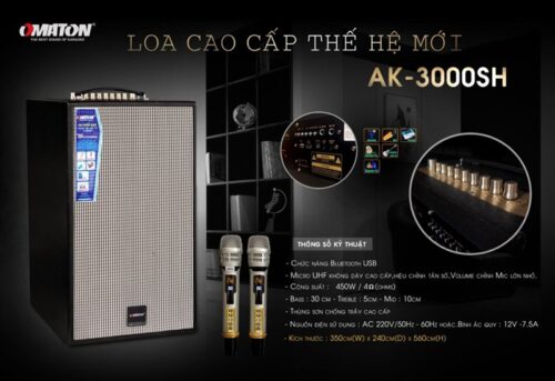 Loa karaoke xách tay Omaton AK-3000SH