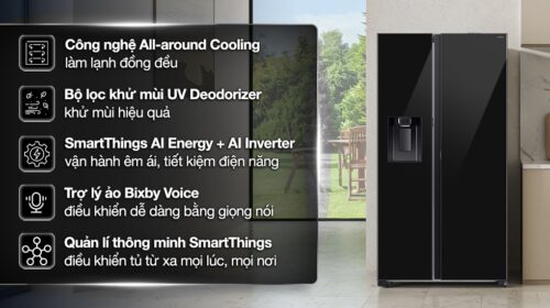 Tủ lạnh Samsung Inverter 634 lít Side By Side RS80F65J2BSV