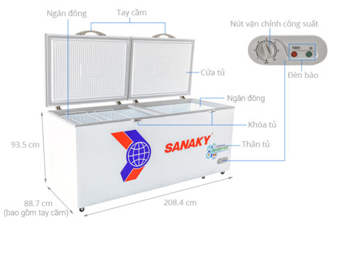 Tủ đông Sanaky Inverter 761 lít VH-8699HY3 9 10 11