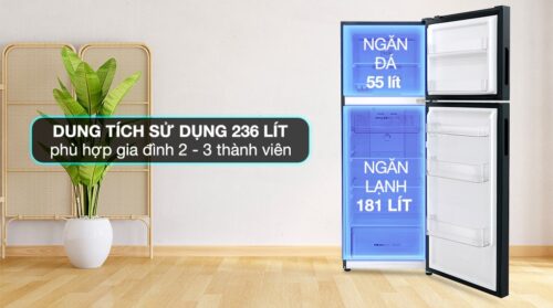 Tủ lạnh Aqua Inverter 236 lít AQR-T260FA(FB) 1 2 48