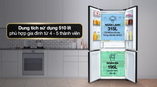 Tủ lạnh Panasonic Inverter 510 lít Multi Door NR-X561BK-VN 1 2 71
