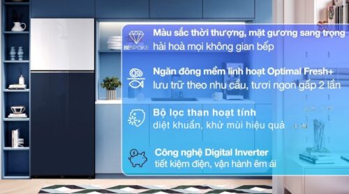 Tủ lạnh Samsung Inverter 305 lít Bespoke RT31CB56248ASV 1 2 74
