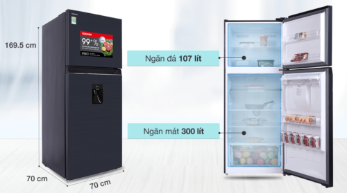 Tủ lạnh Toshiba Inverter 407 lít GR-RT535WE-PMV(06)-MG 1 2 8