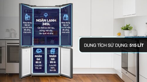 Tủ lạnh Toshiba Inverter 515 lít Multi Door GR-RF677WI-PGV(22)-XK 1 2 84