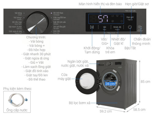 Máy giặt LG Inverter 9 kg FB1209S6M 8 321182 638875831801272723