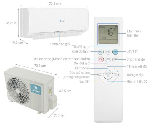 Máy lạnh Casper Inverter 1 HP TC-09IS35 3 4 100