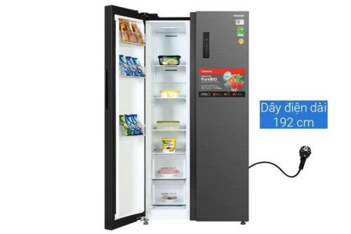 Tủ lạnh Toshiba Inverter 555 lít Side By Side GR-RS696WI-PMV(60)-AG 3 4 81