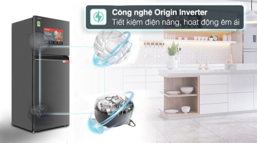 Tủ lạnh Toshiba Inverter 411 lít GR-RT559WE-PMV(58)-MM 3 4 89