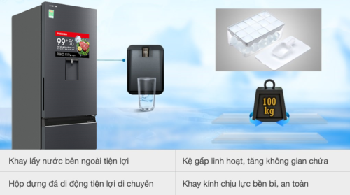 Tủ lạnh Toshiba Inverter 322 lít GR-RB405WE-PMV(06)-MG 4 5