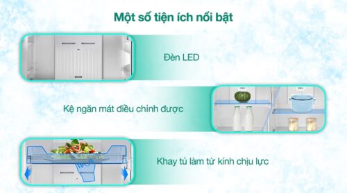 Tủ lạnh Toshiba Inverter 312 lít GR-RT416WE-PMV(58)-MM 4 5 76