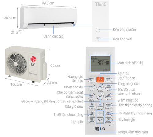 Máy lạnh LG Inverter 2.5 HP V24WIN1 4 5 87