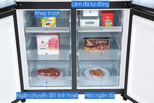 Tủ lạnh Hitachi Inverter 569 lít Multi Door R-WB640VGV0 GBK 6 7 37