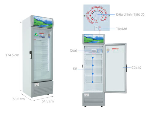 Tủ mát Sanaky Inverter 200 lít VH-258K3L 7 8 14