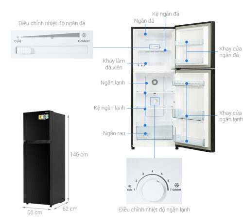 Tủ lạnh Hitachi Inverter 210 lít HRTN5230MUVN 8 8 34