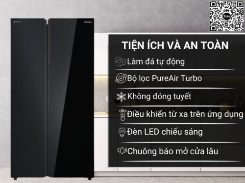 Tủ lạnh Toshiba Inverter 711 lít Side By Side GR-RS905WIA-PGV(22)-XK