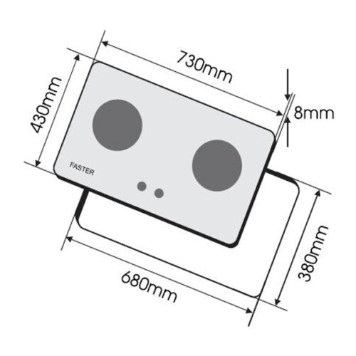 Bếp gas âm Faster FS-219B 1 Bếp gas âm Faster FS-219B 02