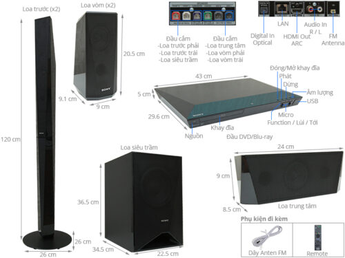 Dàn âm thanh Sony 5.1 BDV-E4100 1 Dàn âm thanh Sony 5.1 BDV-E4100 02