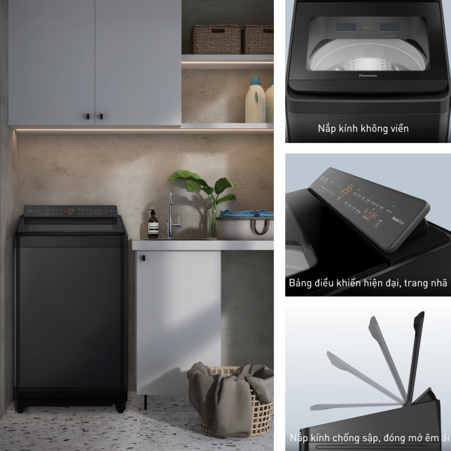 Máy giặt Panasonic Inverter 10.5 kg NA-FD105W3BV-2 May giat Panasonic Inverter 10.5 kg NA FD105W3BV 2