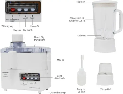 Máy xay ép đa năng Panasonic MJ-M176PWRA 1 Máy xay ép đa năng Panasonic MJ-M176PWRA 01