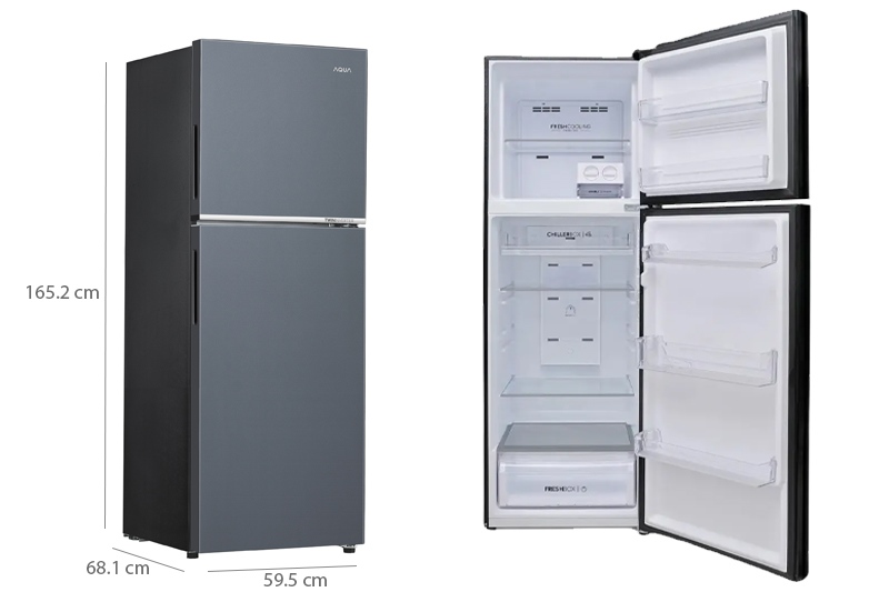 Tủ lạnh Aqua Inverter 328 lít AQR-T380FA(SL)-2 Tu lanh Aqua Inverter 328 lit AQR T380FASL 2