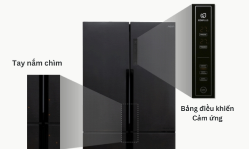 Tủ lạnh Aqua Inverter 4 cửa 456 lít AQR-M530EM(SLB) 3 Tu lanh Aqua Inverter 4 cua 456 lit AQR M530EMSLB 3