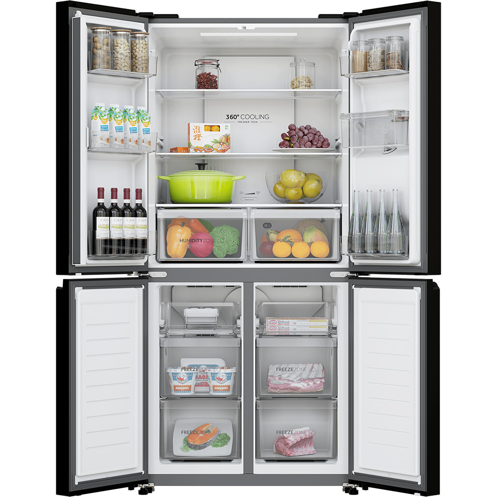 Tủ lạnh Aqua Inverter 4 cửa 469 lít Multi Door AQR-M536XA(WGB)-2 Tu lanh Aqua Inverter 4 cua 469 lit Multi Door AQR M536XAWGB 2