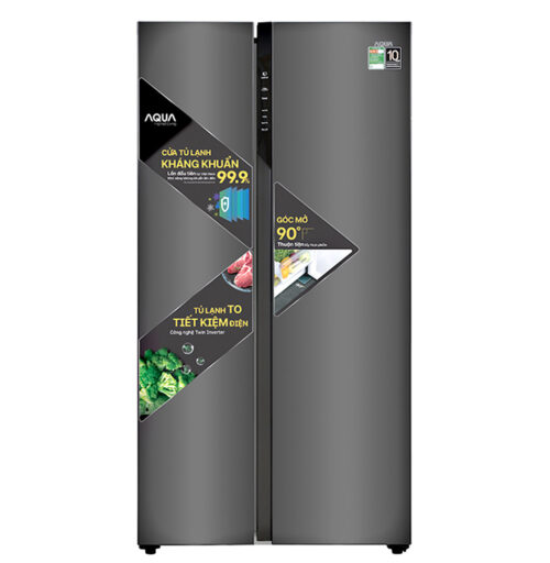 Tủ lạnh Aqua Inverter 541 lít AQR-S541XA(BL) Side by side