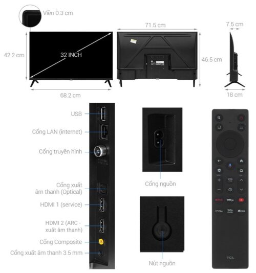 Google Tivi QLED TCL AI FHD 32 inch 32S5K 5 google tivi qled tcl ai fhd 32 inch 32s5k note 638812666491194079