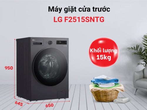 Máy giặt LG AI DD Inverter 15 kg F2515SNTG 9 may giat lg f2515sntg 15kg 2