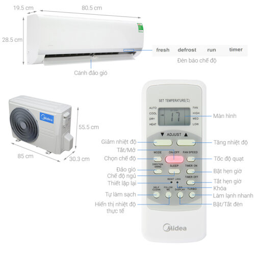 Máy lạnh Midea 1.5 HP MSAFII-13CRN8 7 may lanh midea msaf 13crn8