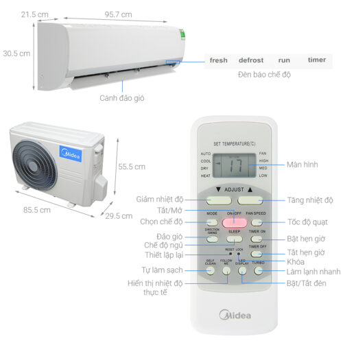 Máy lạnh Midea 2 HP MSAFII-18CRN8 4 may lanh midea msaf 18crn8