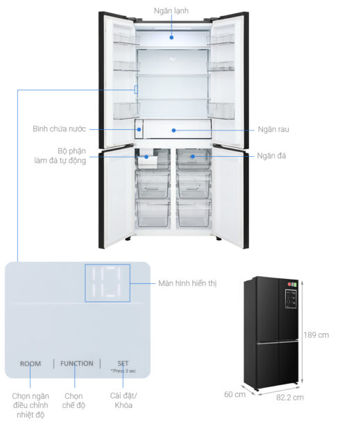 Tủ lạnh Panasonic Inverter 510 lít Multi Door NR-X561BK-VN 13 note 638991443747064152