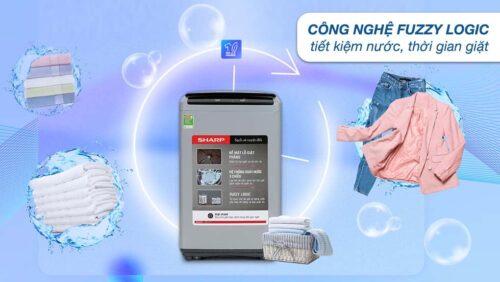 Máy giặt Sharp 7.5 Kg ES-Y75HV-S 2 sharp 75 kg es y75hv s638301121298706292