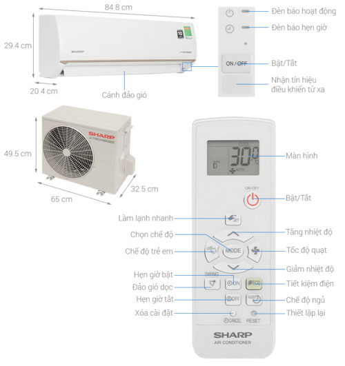 Máy lạnh Sharp Inverter 1 HP AH-X10CEWC 14 sharp inverter 1 hp ah x10cewc note 638755808424472282