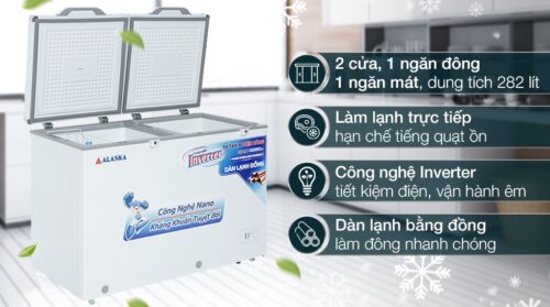 Tủ đông mát Alaska Inverter 282 lít BCD 4568CI