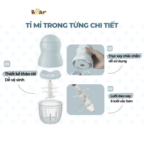 Máy xay ăn dặm Bear 0.3L (8 lưỡi) GR-B03V8 4 uploaded may xay 8 luoi 3 cr 800x800