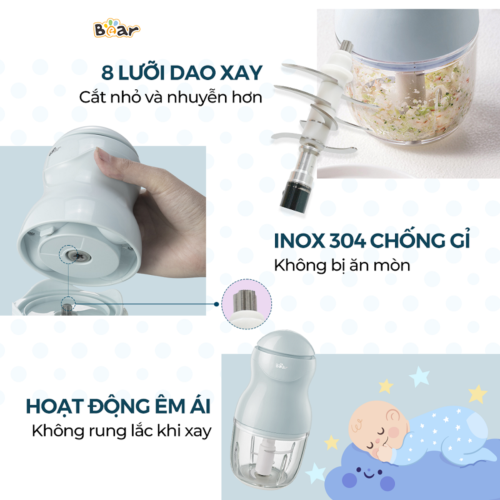 Máy xay ăn dặm Bear 0.3L (8 lưỡi) GR-B03V8 5 uploaded may xay 8 luoi 4 cr 800x800