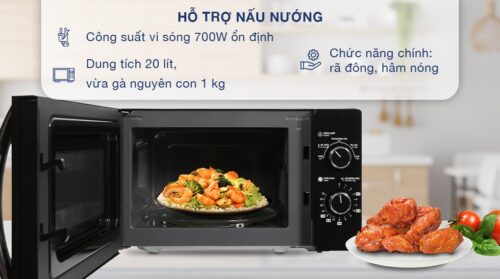 Lò vi sóng Toshiba MWP-MM20P(BK) 20 lít 2 vi vn toshiba mwp mm20p bk 20 lit 2