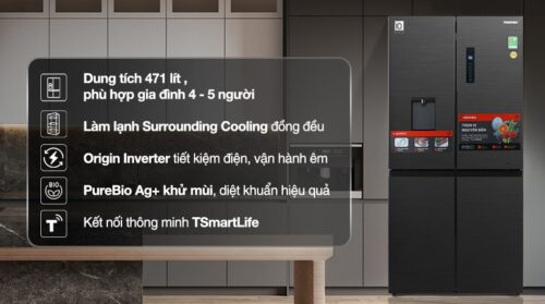 Tủ lạnh Toshiba Inverter 471 lít Multi Door GR-RF606WI-PMV(60)-AG